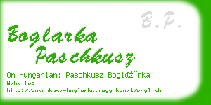 boglarka paschkusz business card